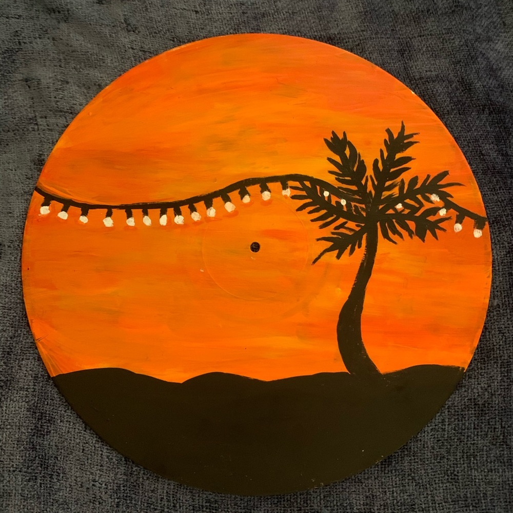 Hand Painted Sun Set Vinyl 🌞🌛🌊